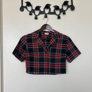Brandy Melville Plaid Crop Top
